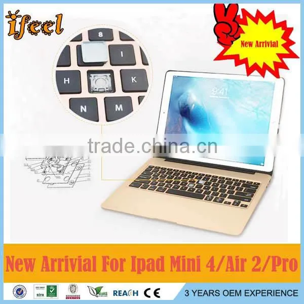 For Apple For Ipad Air 2 Backlight Backlit Wireless Bluetooth Keyboard With LED Backlit Key