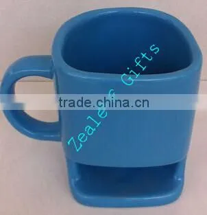 Coffee Mug With Cookie Holder, Ceramic Biscuit Mug, Mug With the Cookie Space Coffee Mugs photo-4