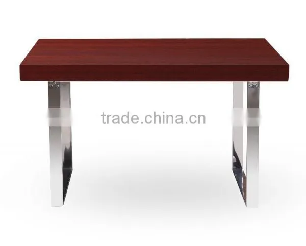 DT-2017 Modern Wooden Dining Table With Veneer Top photo-2