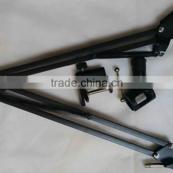 Microphone MIC Suspension Boom Scissor Arm Stand Holder,Adjustable Metal Microphone Stand,Professional Table Microphone Stand photo-4
