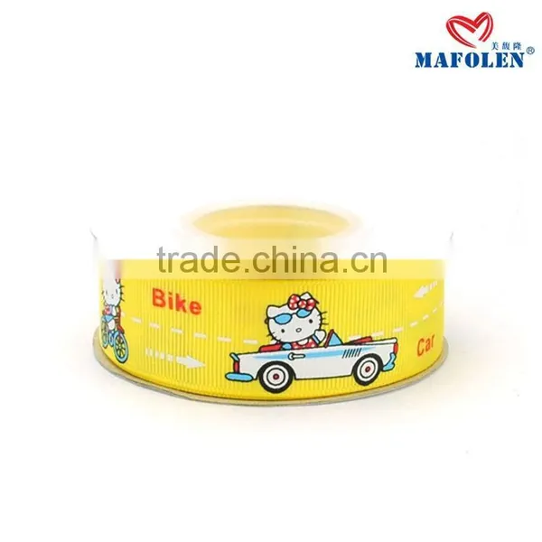 Wholesale Satin Ribbon Heart Printed Packing 5/8" Cartoon Printed Grosgrain Ribbon photo-3