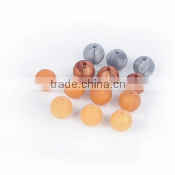 2016 New Marble Grey Color Silicone Round Beads Silicone Round Teething Beads photo-4