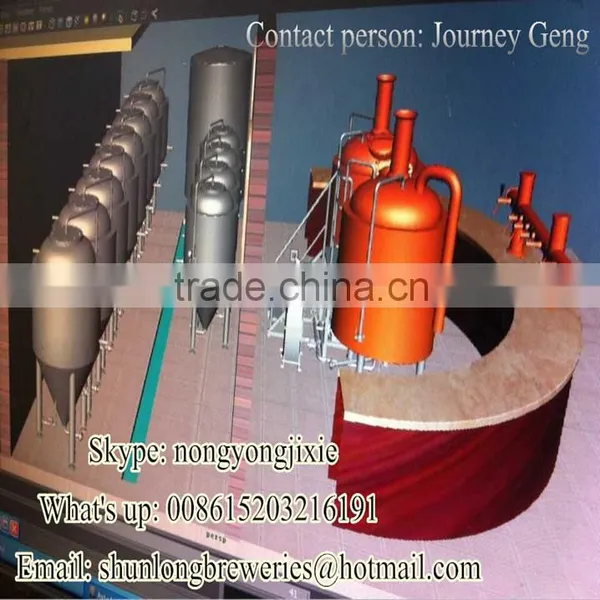 Beer Brewing Homebrew Equipment for Bar With Red Copper Using for the Restaurant