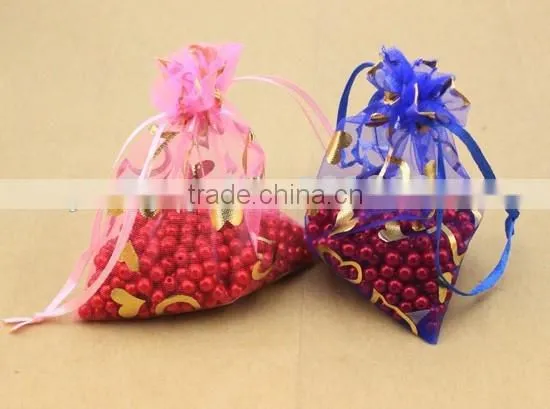 13*18cm In Stock Mixed Color Cheap Custom Drawstring Butterfly Organza Gift Bags Pouch Wholesale photo-6