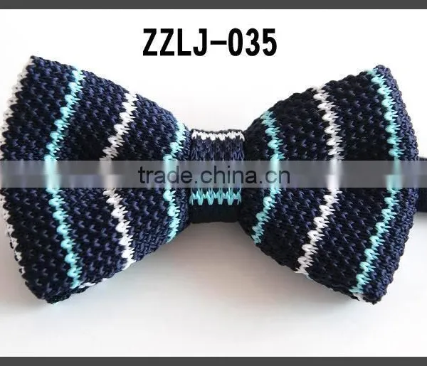 STRIP KNITTED PRE-TIED BOW TIES FOR GENTLEMAN photo-5