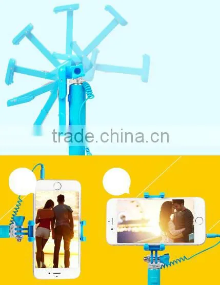Mini Extendable Folding Wired Shutter / Monopod Stick for Phone / Folding Handheld Shutter photo-3