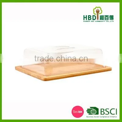 Newest Design of Plastic Cake Dome With Wood Cutting Board photo-4