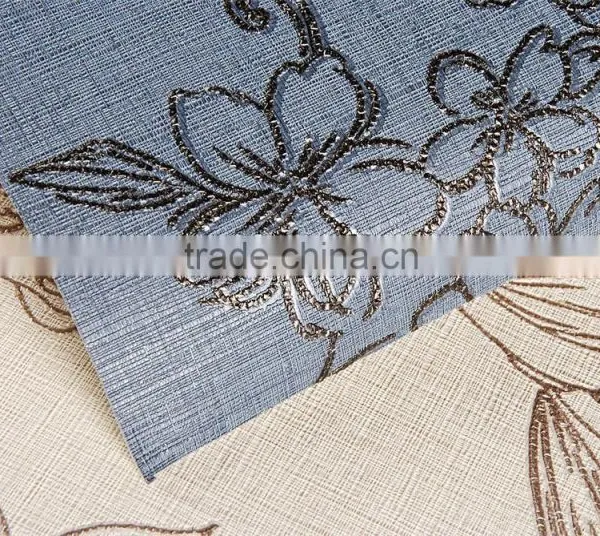Floral Sky Blue Color Home Decor Wallpaper photo-3