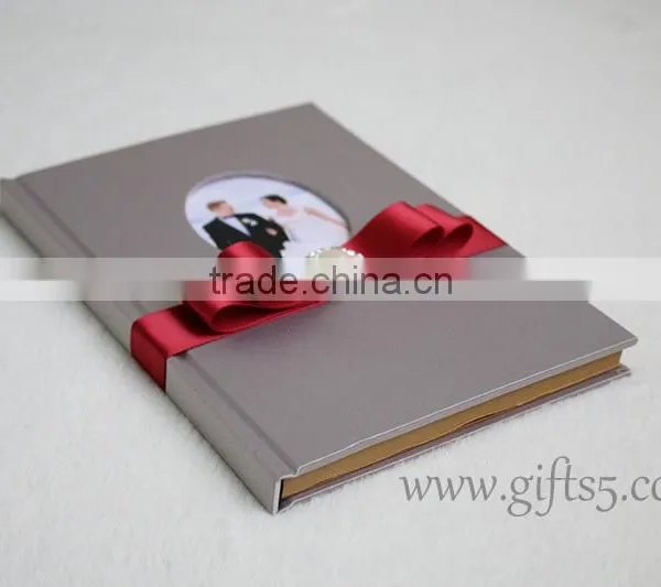 Luxury Silk Covor Wedding Guest Book photo-4