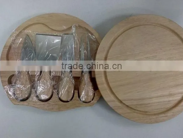 4pcs Cheese Knife Set With Wooden Cutting Board With Good Price