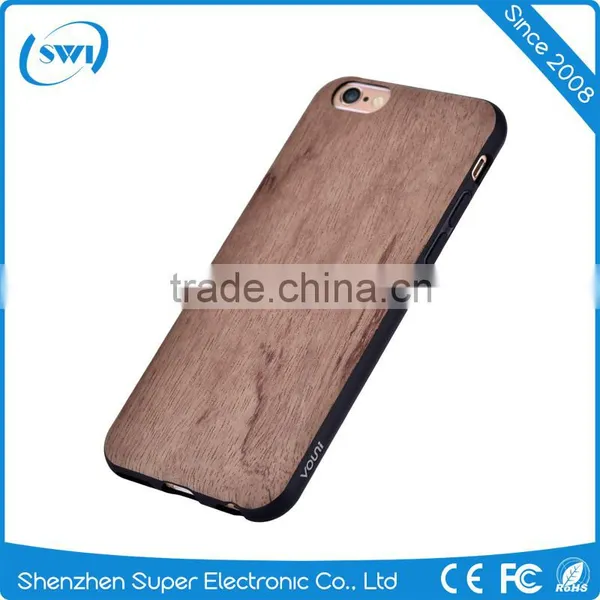 360 Degree Full Protective TPU+Red Sandal Wooden Back Cases Cover For Iphone 6 6S 6 Plus photo-2