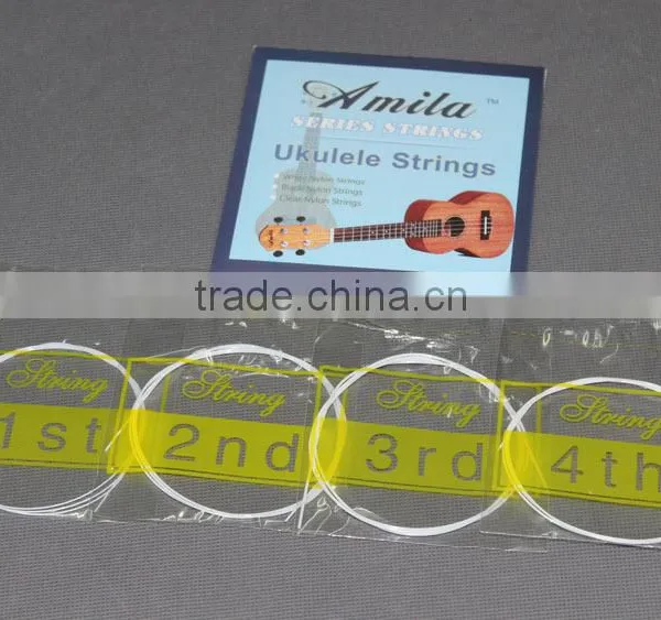 Amola Ukulele Strings Soprano Concert Tenor 21" 23" 26" Ukulele Strings (Paper Box Pack,Black White Clear Choose) photo-2