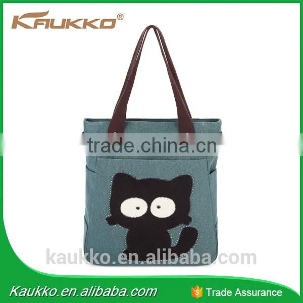 High Quality Wholesale Shoulder Canvas Hand Bag Woman Bag photo-5
