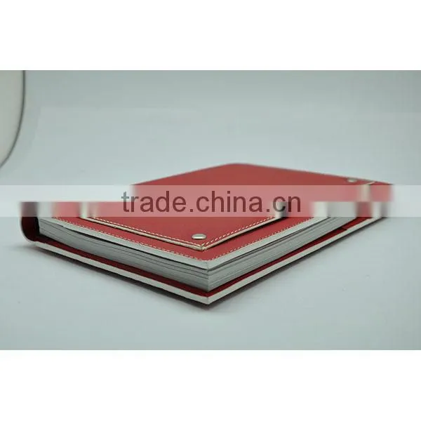 Fashion pu Double Wire Notebook With Large Pocket on Cover photo-4