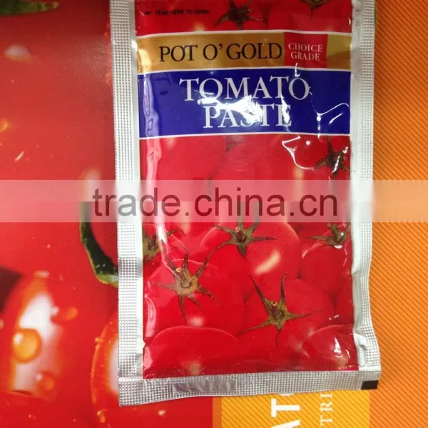 70G High Quality Manufactory Hot Sell Ningbo China 28-30% Sachet Tomato Paste photo-2