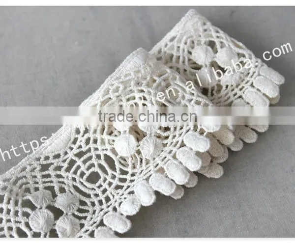 Newest Design 6.5cm Width Cotton Indian Saree Border Lace Trim Wholesale photo-4
