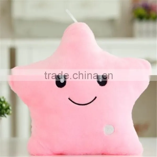 Christmas Decorative Home Sofa Party Decor Toys Gift Plush Colorful Star Shape LED Light Star Shape Pillow Cushion photo-3