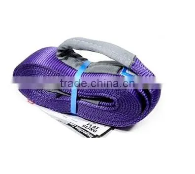 Soft Double Eyes Webbing Sling Belt/soft Round Polyester Flat Lifting Sling photo-3