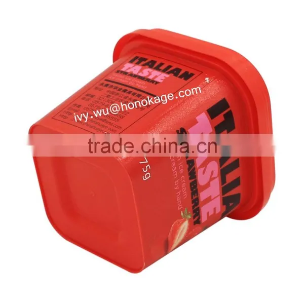 IML Plastic Ice Cream Container Packaging Design,Plastic Empty Ice Cream Tubs With FDA Certificate photo-5