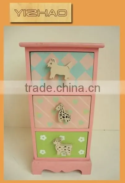 Vintage FSC Painting Small Cabinet Practial Decorative Storage Box photo-2