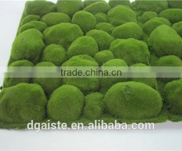 Indoor Decoration Flocking Moss Rock Shape Wall Moss Panel Backdrop photo-4