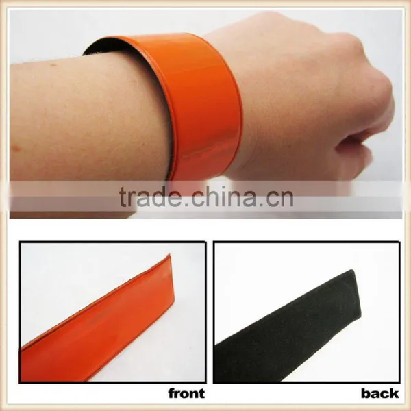 4 Slap Bracelets LED Lit Glow in Dark Light Up Kids Safety Reflective Band Fun photo-3