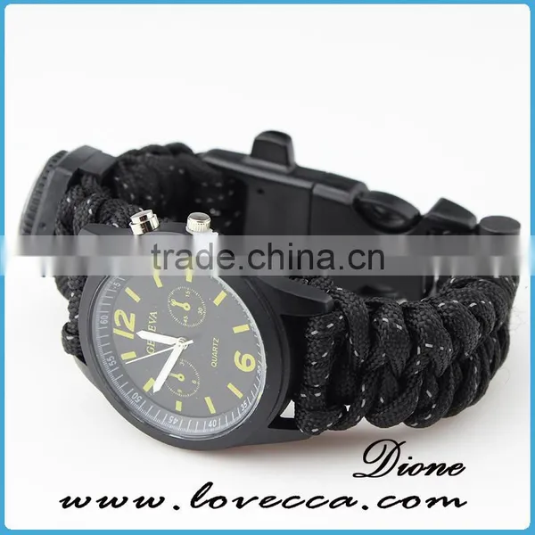 Custom Logo Luxury Survival Fishing Tool Kit 550 Paracord Watch for Men photo-6