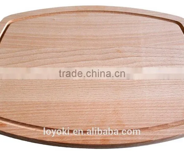 Natural Wood Cutting and Chopping Board Large With Groove 15 x 11 Inches,3/4 Inch Thick, Carving Board Topside Has Drip Groove photo-3