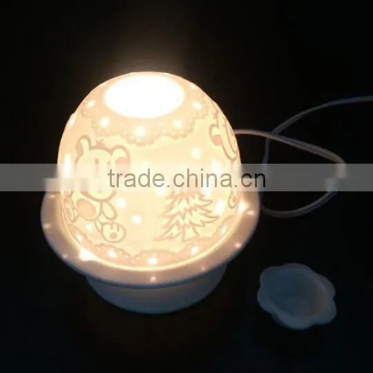 High Quality Ceramic - Porcelain Aroma Electric Oil Burner Lamp photo-3