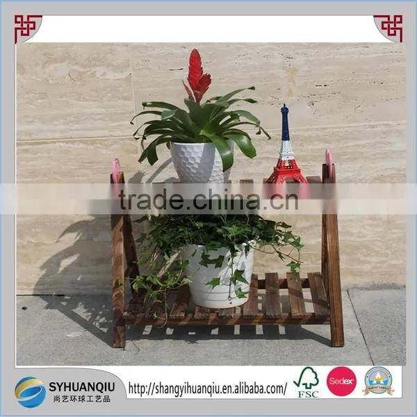 Europe Regional and Garden and Home Decoration Use Wooden Flower Plnter Rack photo-2
