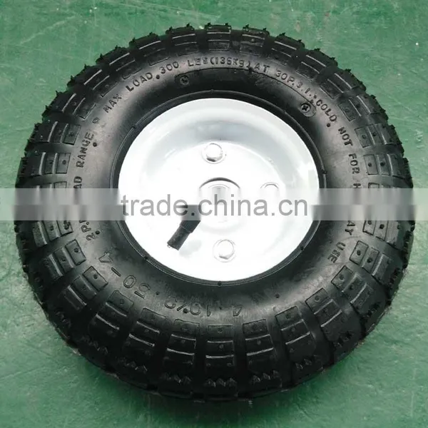 10inch 3.50-4 Metal Rim Air Pneumatic Wheel for Hand Truck photo-3