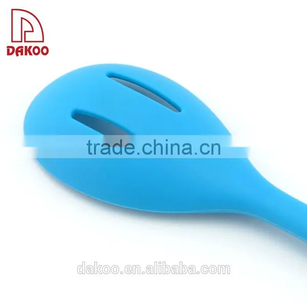 Integrated Seamless Design Silicone Handle Slotted Spoon photo-5
