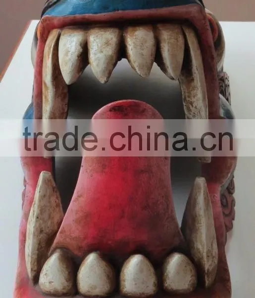 Dragon Mask Wall Hanging Decor Handmade in Nepal photo-3