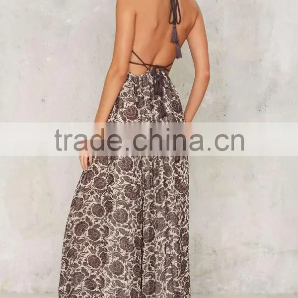 2017 New Latest Designer One Piece Maxi Fashion Sexy Dress photo-3