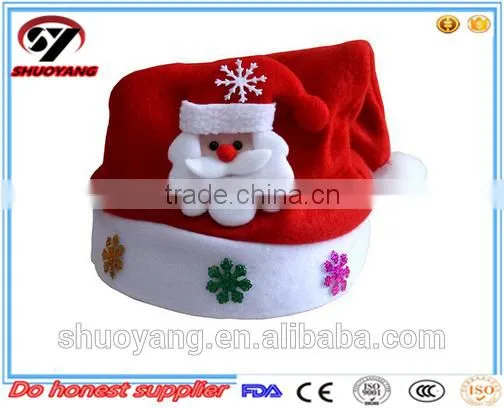 Custom Festival Decoration Silk Printing Christmas Santa Claus Hat For Kids photo-5