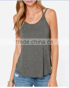 100% Polyester Dry Fit Custom Logo Printed Cheap Sexy Yoga Tank Tops photo-3