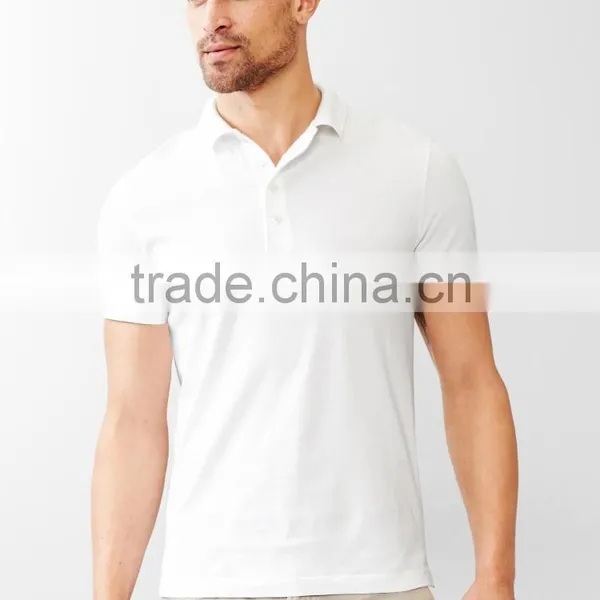 Sell Lots of Pure White POLO Shirt Unisex Short Sleeve POLO Unlined Upper Garment Wholesale photo-2