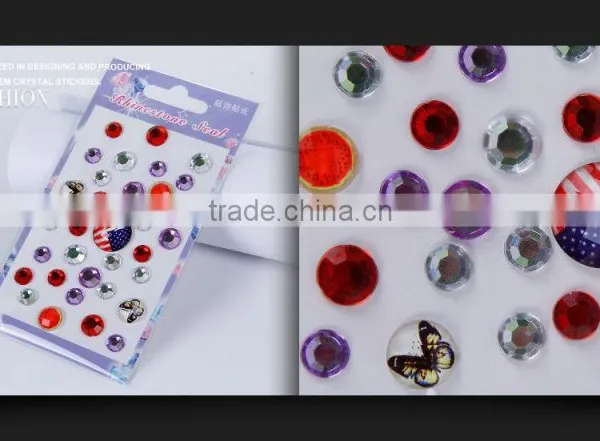 Eco-friendly Decorated Body Self Adhesive Acrylic Rhinestone Gem Sticker photo-5
