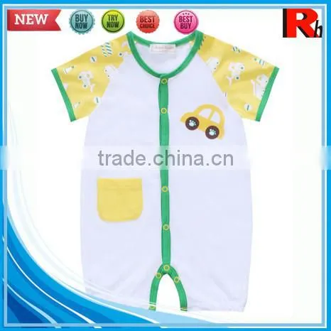 China Short Sleeve Cotton Funny Organic Importing Baby Boy Clothes From China photo-5