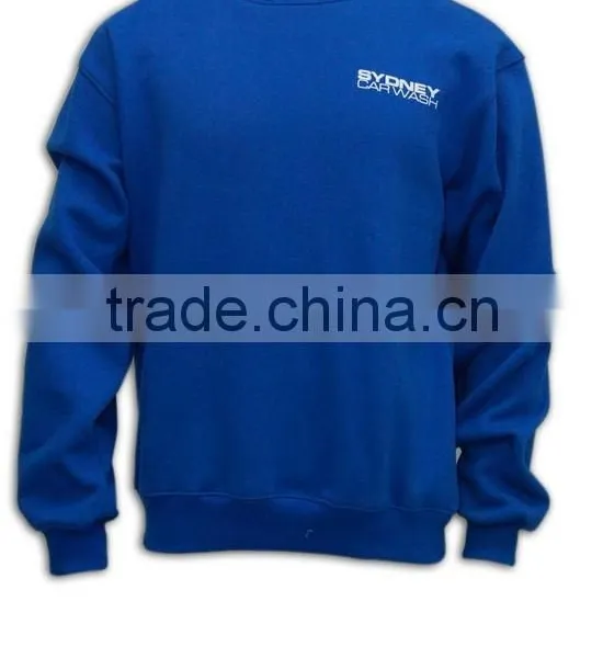 Great Workmanship Blue Thick Fleece Pullover Crewneck Sweatshirt photo-2