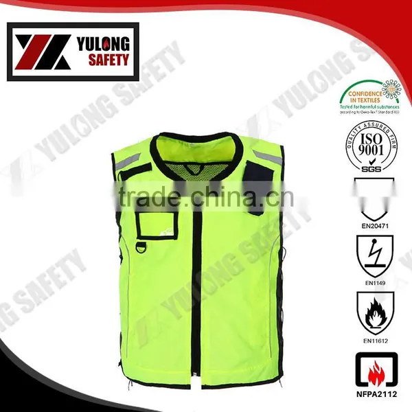 Security Roadway Yellow 3M Reflective Safety Cheap High Vis Vests for Cleaner photo-2