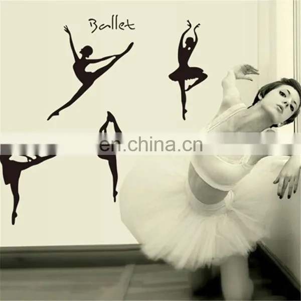 Modern Ballerina Girl Removable PVC Wall and Window Stickers photo-2
