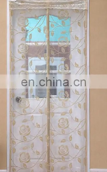High Quality Flocking Summer Anti Mosquito Magnetic Screen Door Portiere Screen Door With Magnetic Stripe photo-5