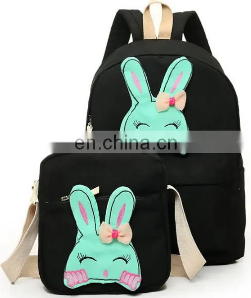 Hot Sale Canvas Backpack With Tote Bag in Stock photo-4