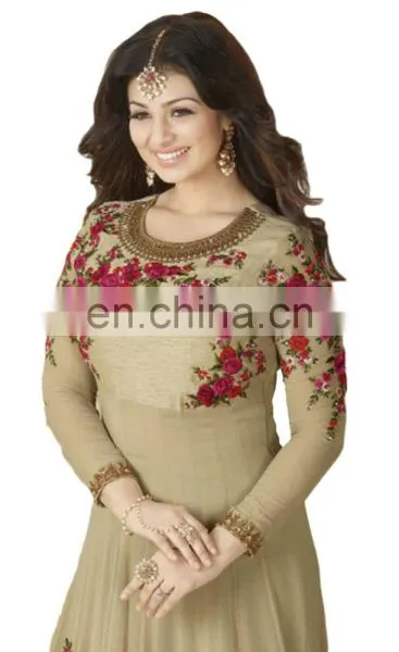 2017 Floral Embroidery Style Party Wear Anarkali Suits / Womens Occasion Wear Anarkali Suits 2017 (anarkali Dresses) photo-2