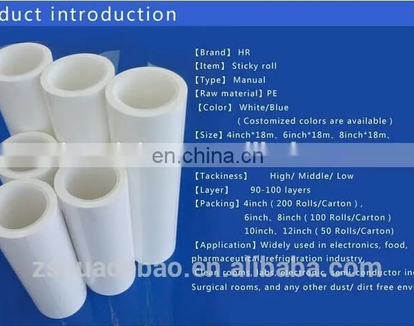 PP Adhesive Roller 76mm Inner Tube Dust Remove photo-3