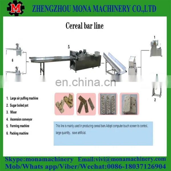 Chocolate Cereal Bar Production Line/candy Bar Making Machine/puffed Rice Bar Production photo-6