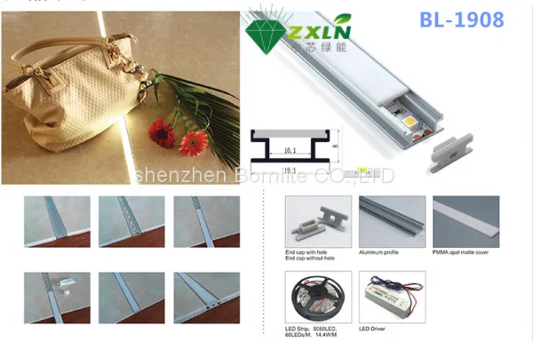 High Quality Recessed Aluminium Led Strip Mounting Profiles photo-4