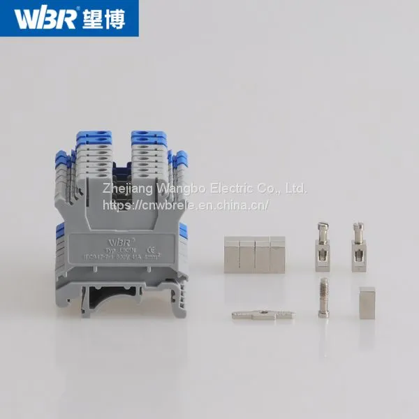 DIN Rail Terminal Blocks Threaded Current TerminalUK6N Screw Connector photo-3