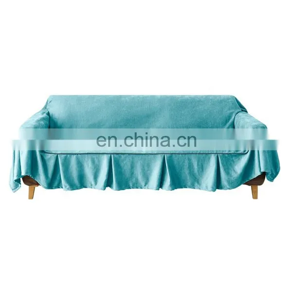 Chinese Manufacture Dust- Proof Couch Cover Set Sofa Protector Chenille 100% Polyester Embroidered Sofa Cover photo-5